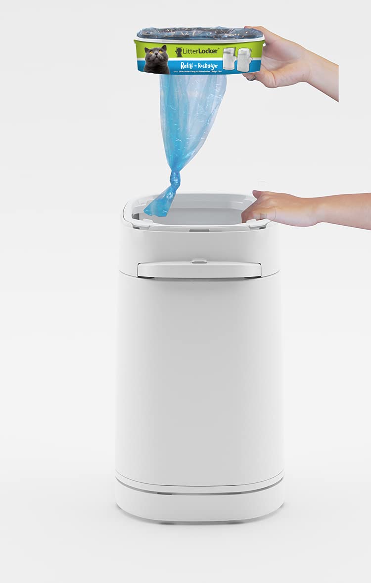 LitterLocker Refill bags| by the makers of Litter Genie| 4-Pack, 48 total ft or up to 8 Months of Supply | Made in Canada | Square Refills Compatible with LitterLocker & Litter Genie Pails 🍁 All In One Marketplace Canada