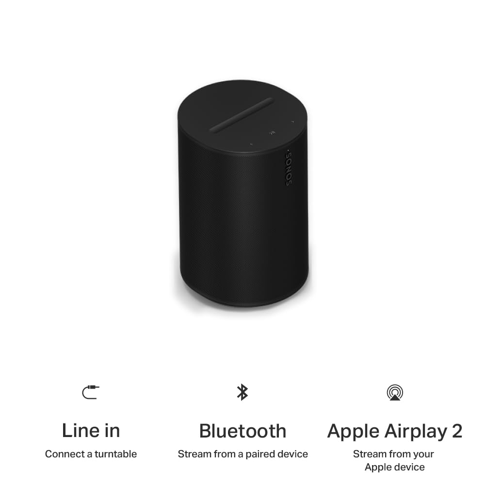 Sonos Era 100 SL - Compact, Microphone-Free Speaker with WiFi, Bluetooth - Black 🍁 All In One Marketplace Canada