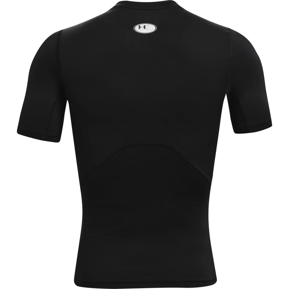 Under Armour mens Armour Heatgear Compression Short-sleeve T-shirt , Black (001)/White , Small 🍁 All In One Marketplace Canada