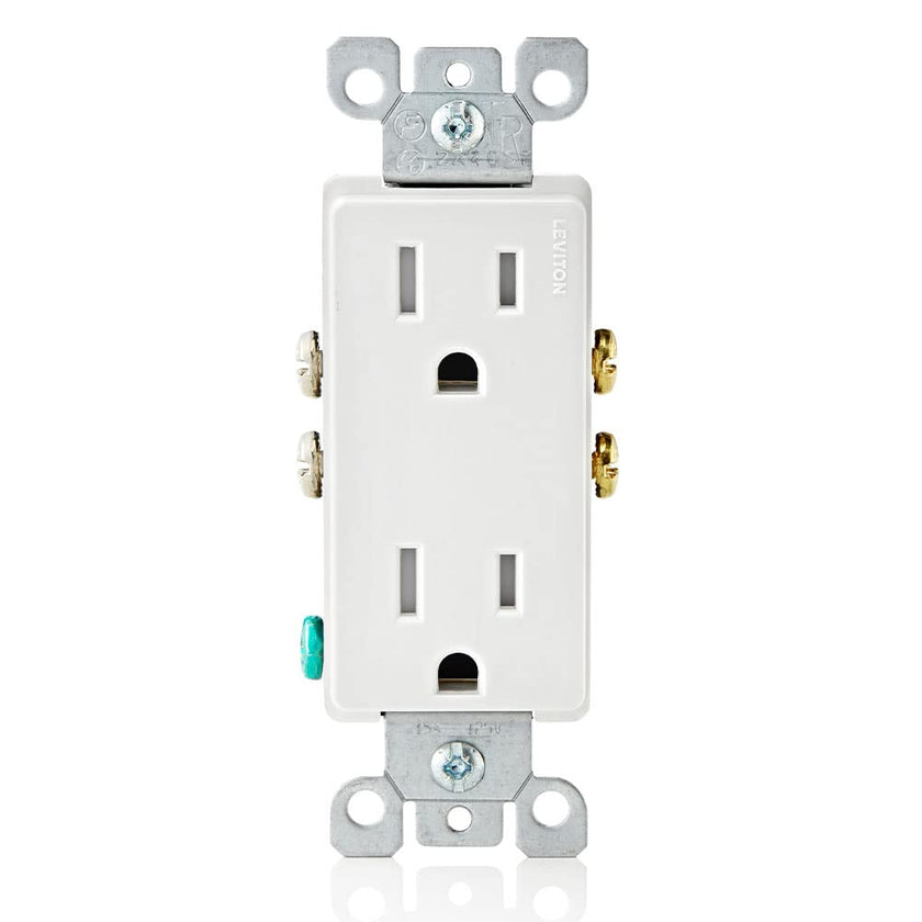 Leviton Decora, 10-Pack, 15 Amp, Tamper-Resistant Duplex Wall Receptacle, T5325-WMP, White 🍁 All In One Marketplace Canada