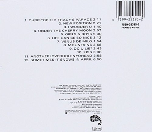 Soundtrack / Parade: Music From The Motion Picture Under The Cherry Moon (Prince And The Revolution) - CD (Used)