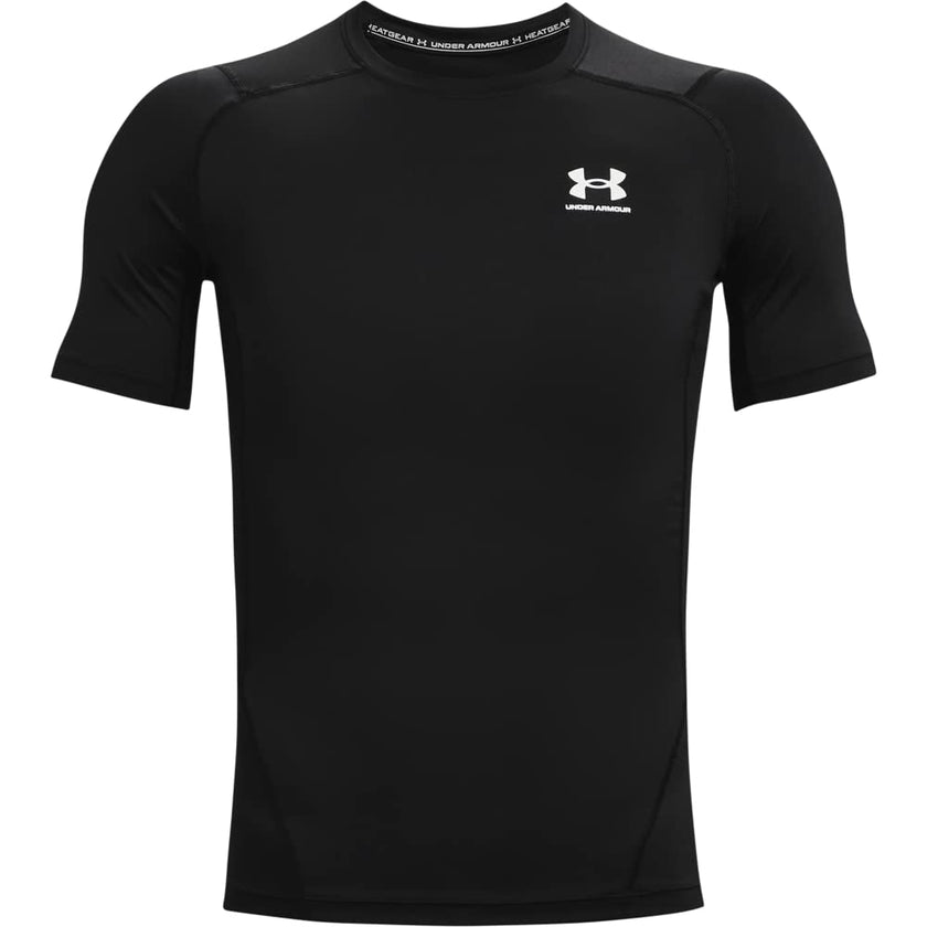 Under Armour mens Armour Heatgear Compression Short-sleeve T-shirt , Black (001)/White , Small 🍁 All In One Marketplace Canada
