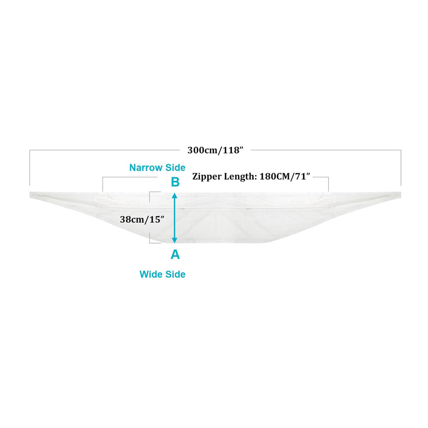 HOOMEE 300CM (118 inch ) Universal Window Seal for Portable Air Conditioner And Tumble Dryer Works with Every Mobile Air-Conditioning, Easy to Install Air Exchange Guards With Zip and Adhesive Fastener 🍁 All In One Marketplace Canada
