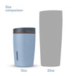 Owala SmoothSip Slider Insulated Stainless Steel Coffee Tumbler, Reusable Iced Coffee Cup, Hot Coffee Travel Mug, BPA Free 12 oz, Lakeside 🍁 All In One Marketplace Canada