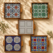 Plateau de présentation de nourriture palestinien, carré, 30x30x3 cm