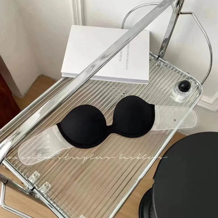 Strapless Bra Beauty Back Chest Stick on bra Push Up Invisible Non-slip Underwear Low back bra
