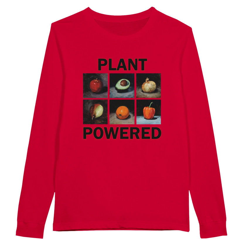 Plant Powered Long Sleeve T-Shirt – Comfortable Cotton Tee