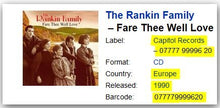 Family Rankin / Fare Thee Well Love - CD (Used)