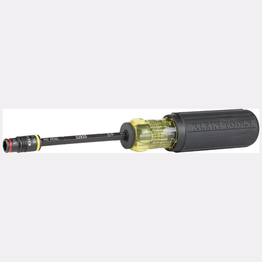 Klein Tools 32910 Impact Driver, 7-in-1 SAE Impact Socket Set with Handle, Flip Socket with 1/4, 5/16, 3/8, 7/16, 1/2 and 9/16-Inch Nut Driver Sizes and 1/4-Inch Bit Holder 🍁 All In One Marketplace Canada