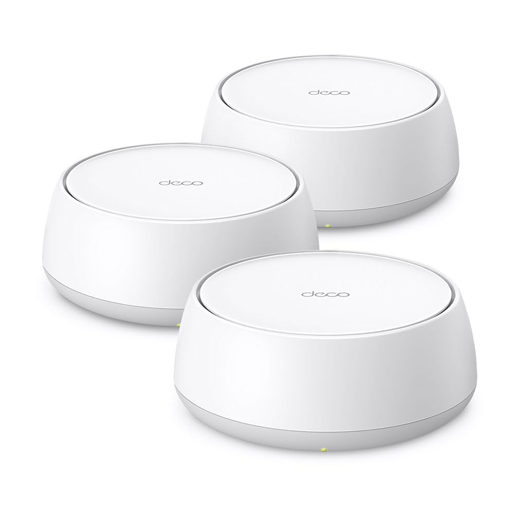 TP-Link Deco 7 BE25 Dual-Band BE5000 WiFi 7 Mesh Wi-Fi System - 4-Stream 5 Gbps, 240 Mhz | Covers up to 6,600 Sq.Ft | 2X 2.5G Ports Wired Backhaul | VPN,MLO, AI-Roaming, HomeShield (3-Pack) 🍁 All In One Marketplace Canada