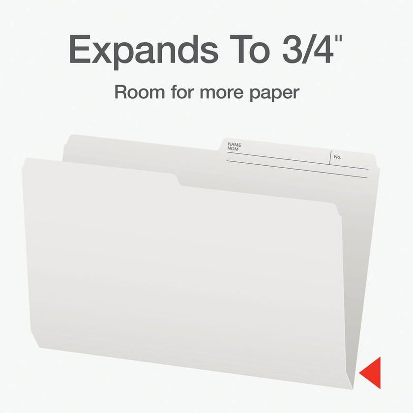 Pendaflex File Folders - Ivory/White Colour File Organizers, 1/2 Cut Tab, Legal Size, Durable Paper Stock, 100/Box, Ideal for Office, Home, and School Organization 🍁 All In One Marketplace Canada