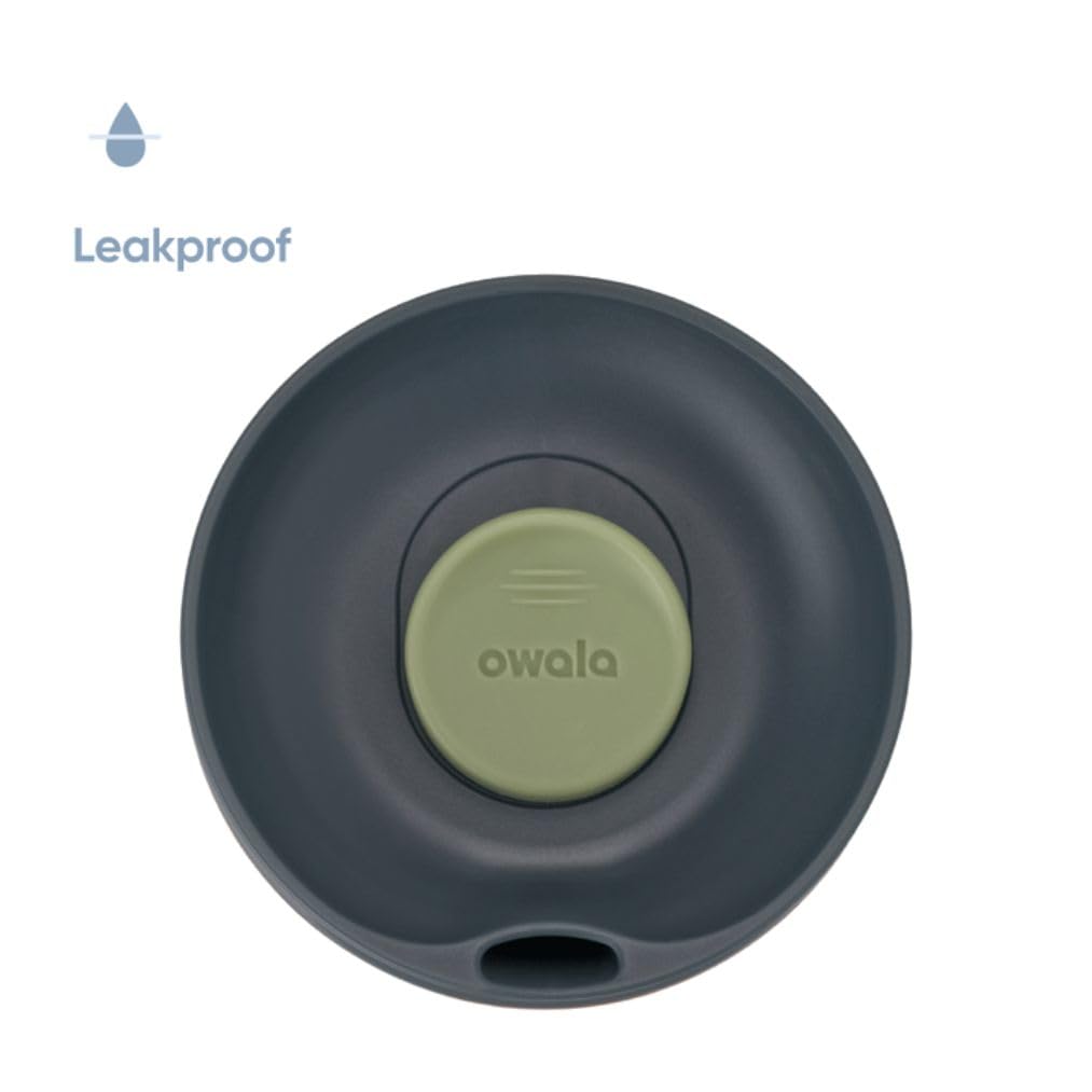 Owala SmoothSip Slider Insulated Stainless Steel Coffee Tumbler, Reusable Iced Coffee Cup, Hot Coffee Travel Mug, BPA Free 12 oz, Lakeside 🍁 All In One Marketplace Canada