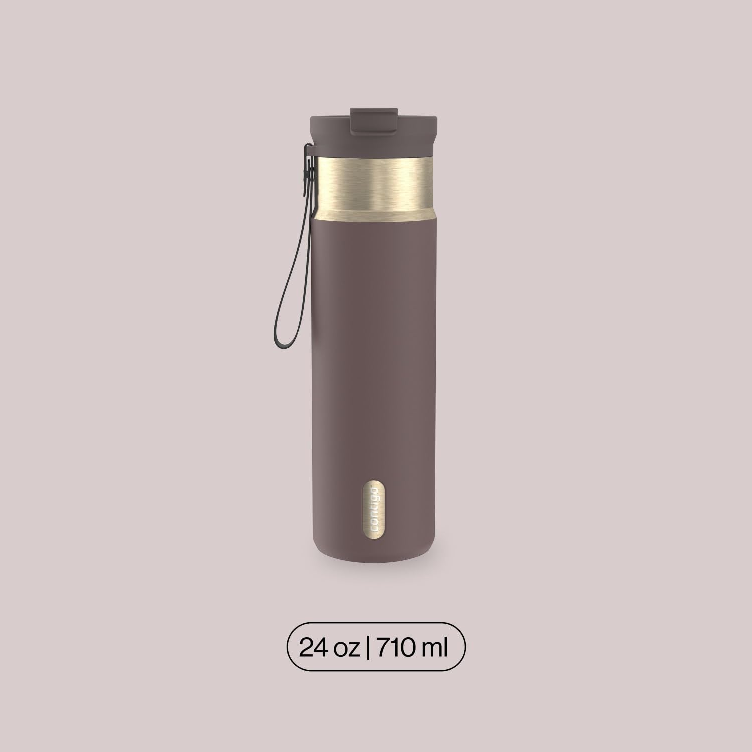 Contigo DualSip 24 oz Water Bottle w/Carry Strap & 2-Way Lid (Drink from Straw or Spout) | Vacuum-Insulated Stainless Steel for Cold Drinks | 100% Leakproof | BPA & Lead-Free | Dishwasher Safe 🍁 All In One Marketplace Canada