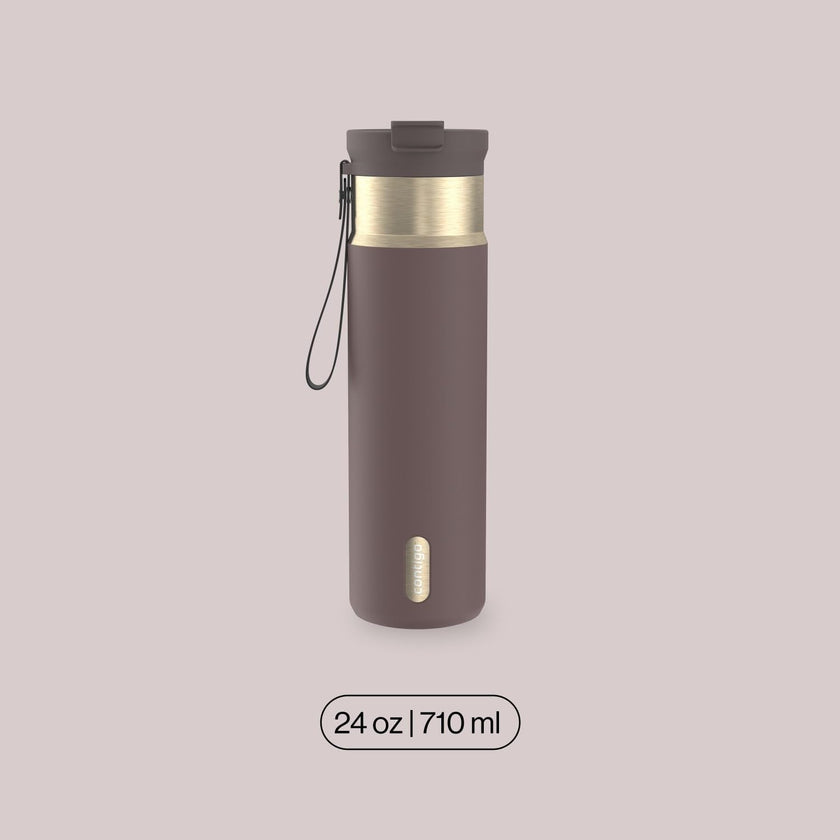 Contigo DualSip 24 oz Water Bottle w/Carry Strap & 2-Way Lid (Drink from Straw or Spout) | Vacuum-Insulated Stainless Steel for Cold Drinks | 100% Leakproof | BPA & Lead-Free | Dishwasher Safe 🍁 All In One Marketplace Canada