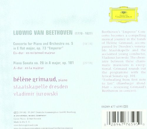 Beethoven: Piano Concerto No. 5, 'Emperor' /Piano Sonata No. 28 in A