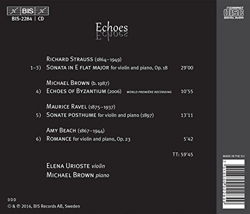 Elena Urioste & Michael Brown / Echoes - CD