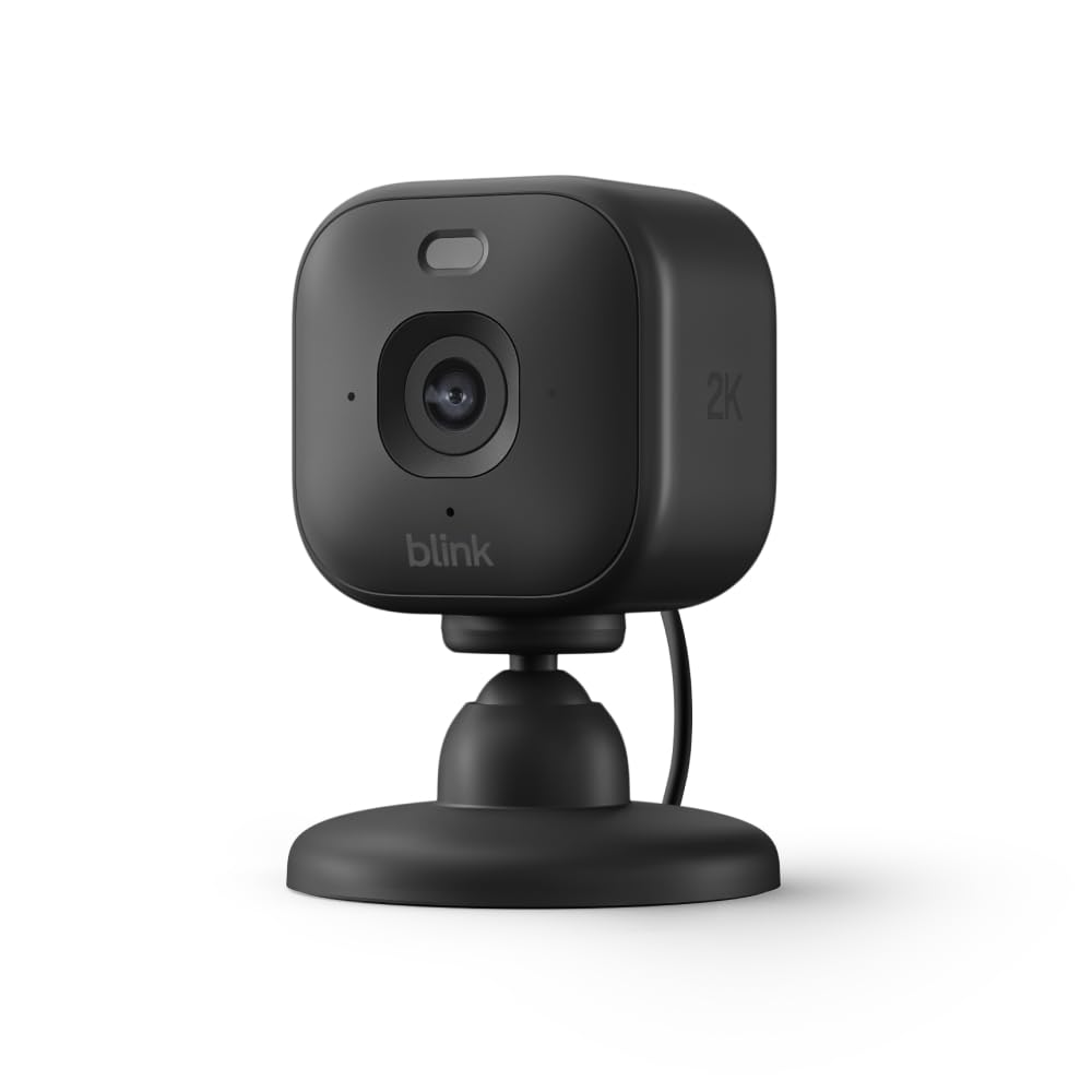 Blink Mini 2K+ (newest model) – Plug-in Home & Pet Security Camera with 2K video resolution, colour night vision, enhanced audio, motion detection – 1 camera (Black) 🍁 All In One Marketplace Canada