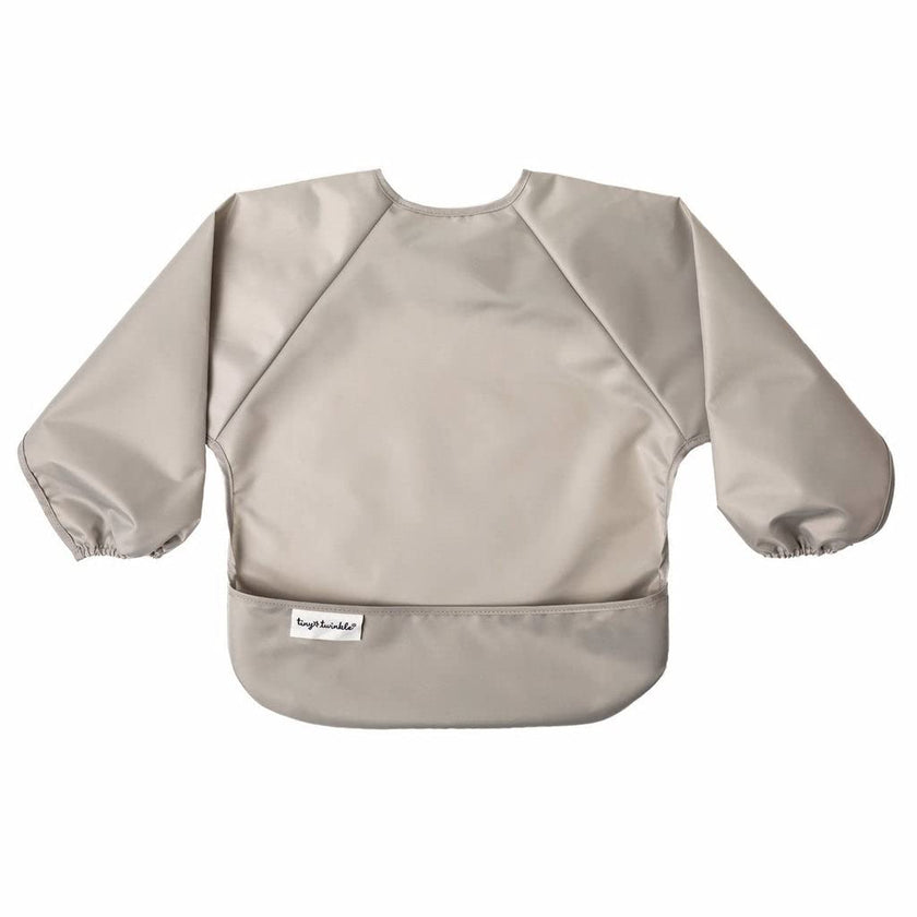 Tiny Twinkle Mess Proof Baby Bib, 2 Pack Long Sleeve Bib Outfit, Waterproof Bibs for Toddlers, Machine Washable, Tug Proof Grey, Indigo 6-24M 🍁 All In One Marketplace Canada