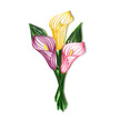 Calla Lily Quilling Template Kit