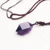 Natural Amethyst Hexagonal Crystal Pendant