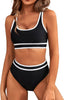 Bikini Tight-fitting Solid Color Swimsuit For Women