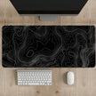 Abstract Line Pattern Large Mouse Pad – Non-Slip Rubber Base, 6 Styles