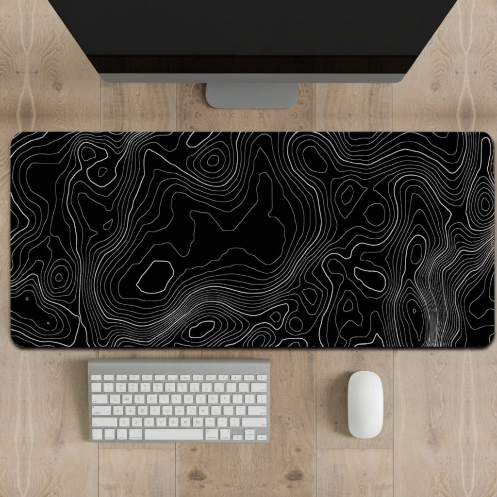 Abstract Line Pattern Large Mouse Pad – Non-Slip Rubber Base, 6 Styles