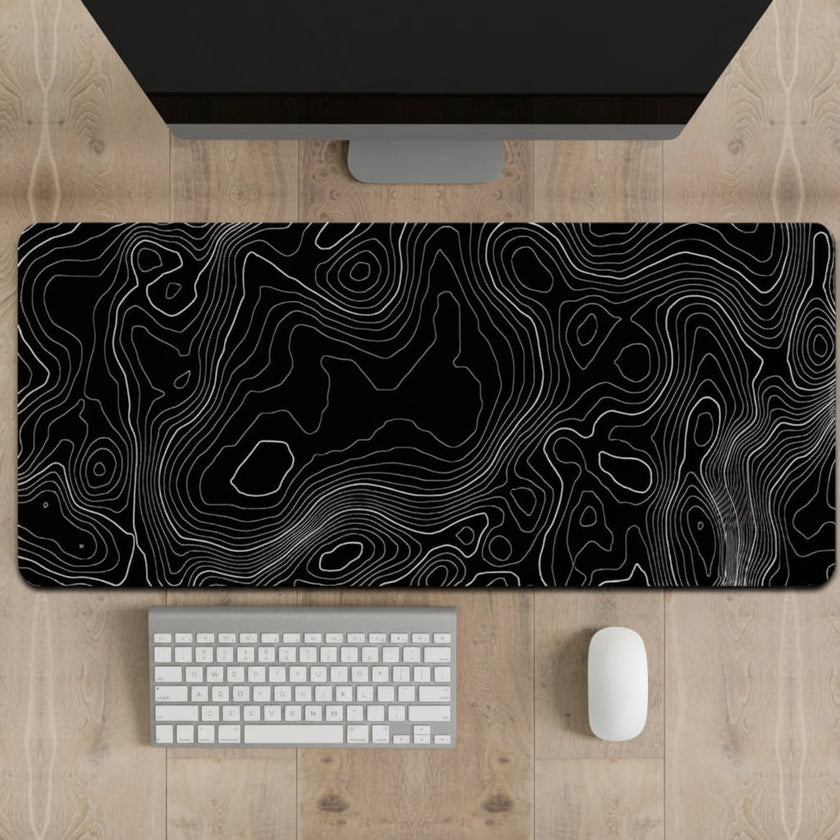 Abstract Line Pattern Large Mouse Pad – Non-Slip Rubber Base, 6 Styles