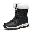 Winter Waterproof Snow Boots Women's Mid-calf Front Zipper