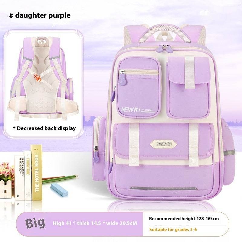 Children's Spine Protection Backpack Multi-compartment Burden Reduction Schoolbag