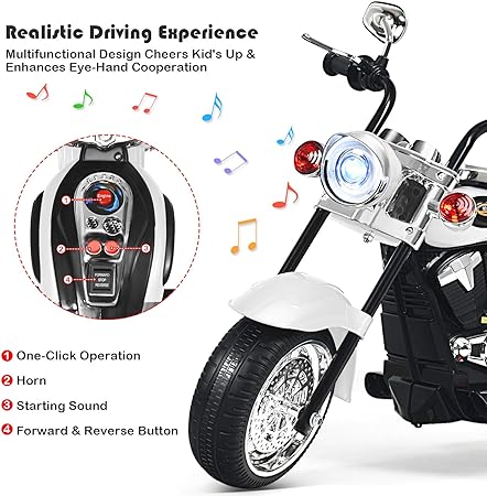 TRICYCLE ÉLECTRIQUE DE STYLE CHOPPER 1 à 4 ans