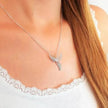 Diamond Modern Angel Pendant Necklace for Women