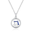 Open Round Hollow Perfume Box Necklace