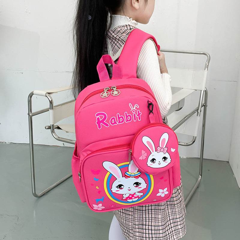 Large Capacity Cute Bunny Cartoon Backpack for School