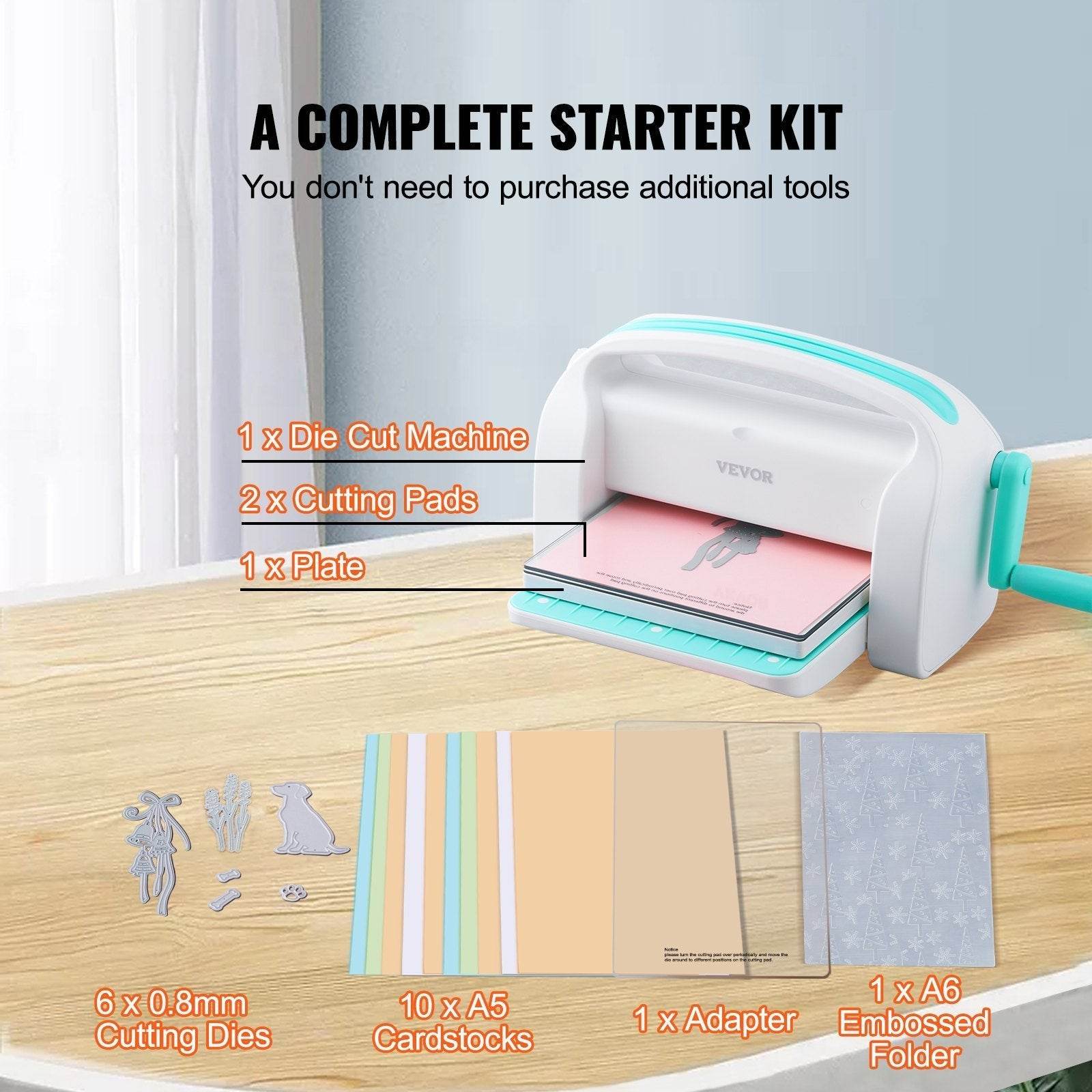 VEVOR Manual Die Cutting Embossing Machine 9Opening For Art Craft Scrapbooking
