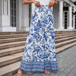 Printed Comfortable Casual High Waist  Wide-leg Floral Palazzo Trousers women