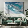 Impression sur toile : Wall art When the ocean turns into blue fire