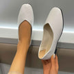 Square Toe Low Top Viscose Shoes Thick Heel Toe Box