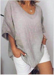 Women's Loose Short Sleeve Linen Blouse Top – Casual Summer T-Shirt