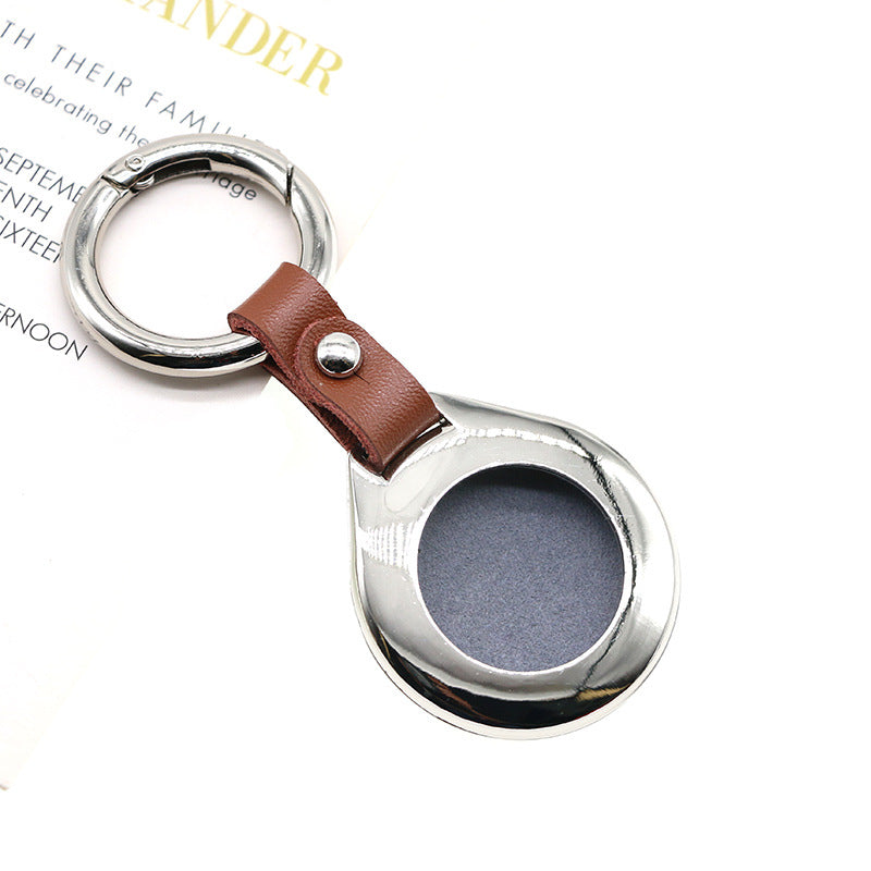 AirTag Protective Sleeve in Metal and Leather