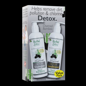 Herbal Glo - Charcoal DETOX Sham/Con VALUE PK (2pk)