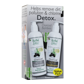 Herbal Glo - Charcoal DETOX Sham/Con VALUE PK (2pk)