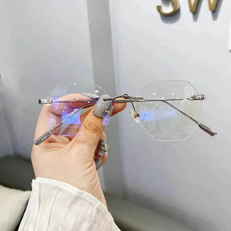 Rimless Octagon Polygon Sunglasses for Men & Women