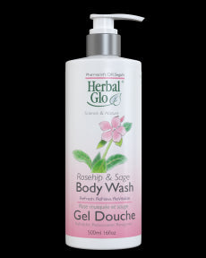 Herbal Glo - Rosehip & Sage Hand & Body Wash (500ml)