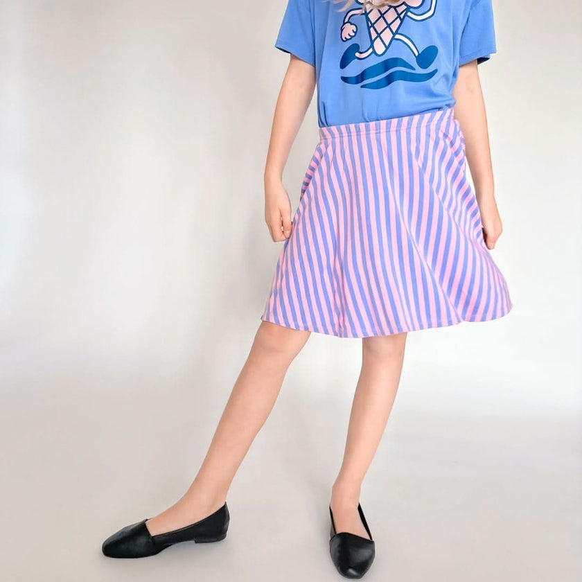 Kids' Bamboo Skort | Parlour Stripe