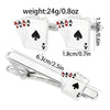 Men's Poker Cufflinks & Tie Clip Set – Alloy Business Shirt Cufflinks | Canada & USA
