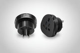 US/UK to AU Power Adapter – Multi-Function Travel Socket (Black & White)