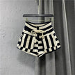 Striped Casual Cargo Shorts Women Hot Pants