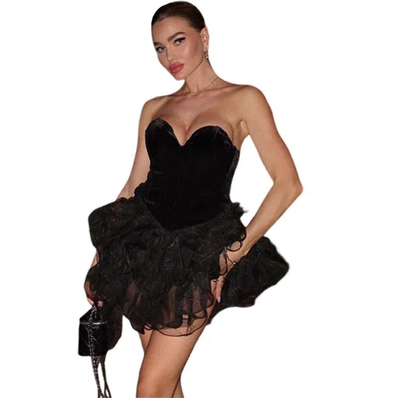 Backless Dress Pettiskirt Slim Tube Top Dress