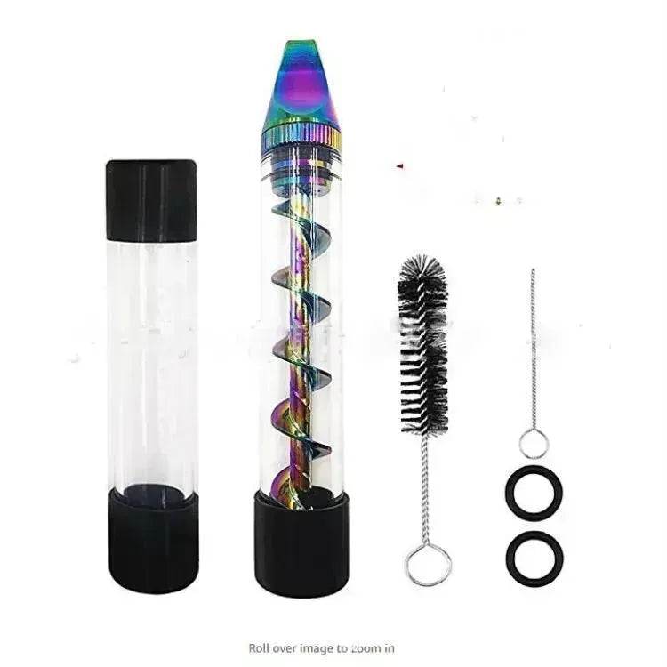 Creative And Simple Dry-burning Atomizer Spiral Pipe Glass Blunt